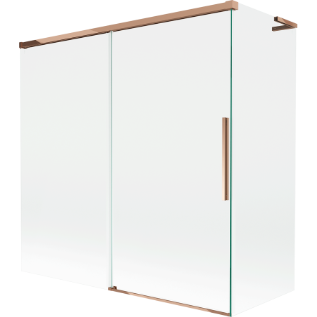 Mexen Rox L 2-wing sliding bath screen 160 + 70 x 150 cm, transparent, rose gold - 8C9L-160-070-60-00