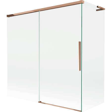 Mexen Rox L shower screen, 2-wing sliding 160 + 70 x 150 cm, transparent, rose gold - 8C9L-160-070-60-00