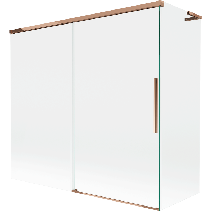 Mexen Rox L shower screen, 2-wing sliding 170 + 70 x 150 cm, transparent, rose gold - 8C9L-170-070-60-00