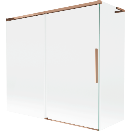 Mexen Rox L 2-panel sliding bath screen 170 + 70 x 150 cm, transparent, rose gold - 8C9L-170-070-60-00
