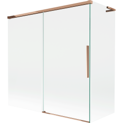 Mexen Rox L 2-panel sliding bath screen 160 + 75 x 150 cm, transparent, rose gold - 8C9L-160-075-60-00