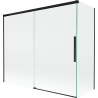 Mexen Rox 2-panel sliding bath screen 180 + 90 x 150 cm, transparent, black - 8C9-180-090-70-00
