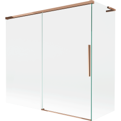 Mexen Rox L 2-wing sliding bath screen 170 + 80 x 150 cm, transparent, rose gold - 8C9L-170-080-60-00