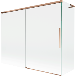 Mexen Rox L 2-panel sliding bath screen 190 + 80 x 150 cm, transparent, rose gold - 8C9L-190-080-60-00