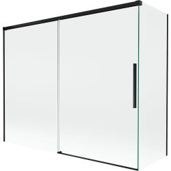 Mexen Rox two-panel sliding shower screen 190 + 90 x 150 cm, transparent, black - 8C9-190-090-70-00