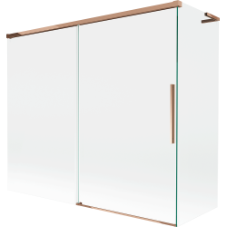 Mexen Rox L 2-panel sliding bath screen 180 + 90 x 150 cm, transparent, rose gold - 8C9L-180-090-60-00