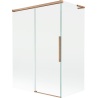 Mexen Rox L Shower Screen 2-Panel Sliding 120 + 70 x 150 cm, Transparent, Brushed Copper - 8C9L-120-070-65-00