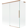 Mexen Rox L 2-wing sliding bath screen 150 + 70 x 150 cm, transparent, brushed copper - 8C9L-150-070-65-00