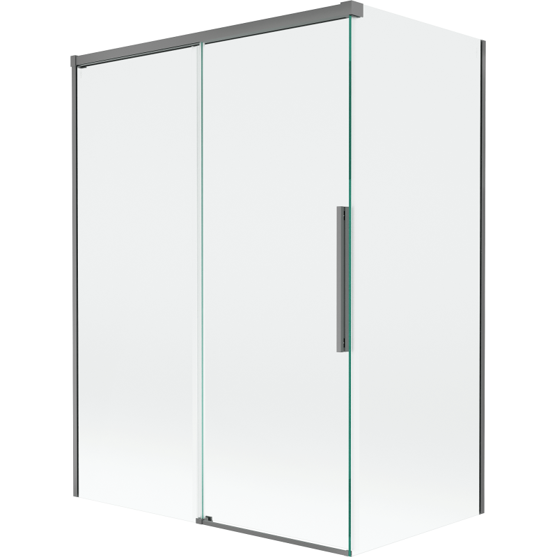 Mexen Rox 2-wing sliding shower screen 120 + 70 x 150 cm, transparent, gun metal - 8C9-120-070-95-00