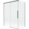 Mexen Rox 2-wing sliding shower screen 120 + 70 x 150 cm, transparent, gun metal - 8C9-120-070-95-00