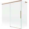 Mexen Rox L Bath Screen 2-Panel Sliding 160 + 70 x 150 cm, Transparent, Brushed Copper - 8C9L-160-070-65-00