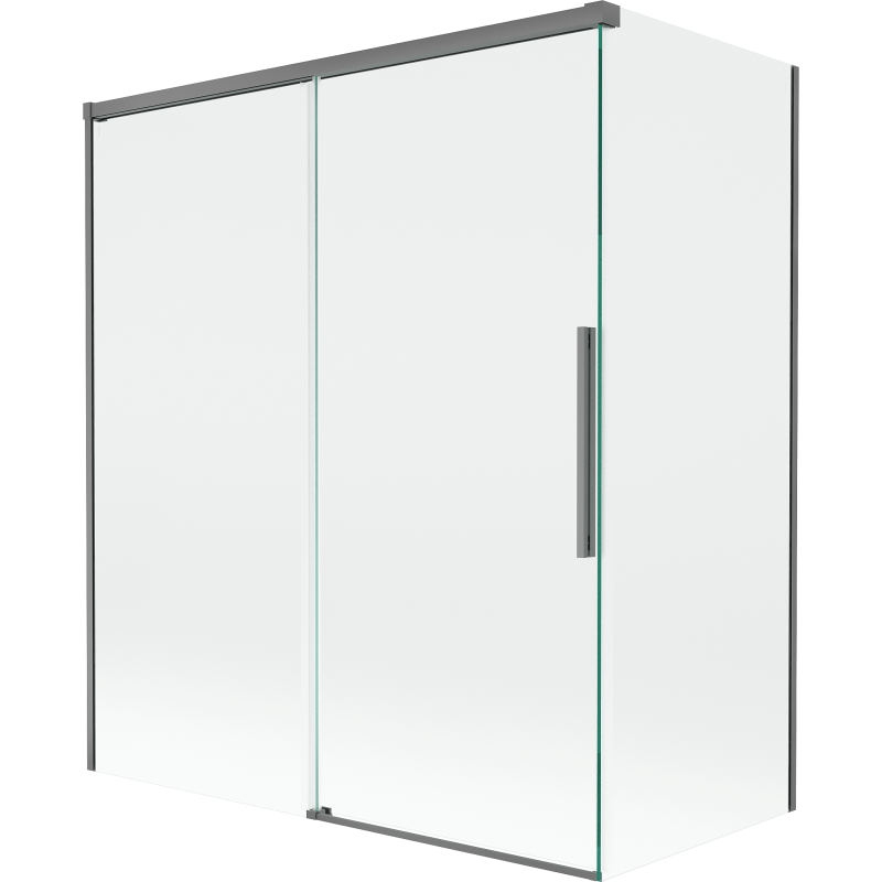 Mexen Rox 2-panel sliding bathtub screen 140 + 70 x 150 cm, transparent, gun metal - 8C9-140-070-95-00