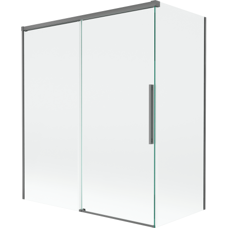 Mexen Rox 2-panel sliding bathtub screen 140 + 70 x 150 cm, transparent, gun metal - 8C9-140-070-95-00