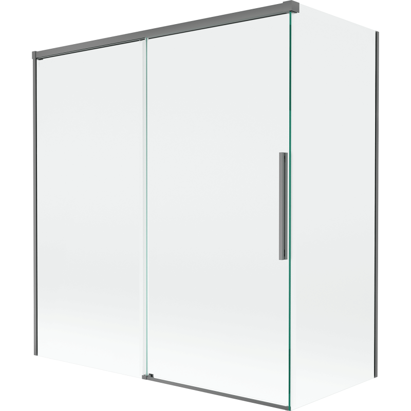 Mexen Rox 2-wing sliding bathtub screen 150 + 70 x 150 cm, transparent, gun metal - 8C9-150-070-95-00