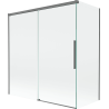 Mexen Rox 2-panel sliding shower screen 150 + 70 x 150 cm, transparent, gun metal - 8C9-150-070-95-00