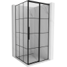 Mexen Rox right sliding shower enclosure 95 x 95 cm, black grid, black - 8C2-095-095-70-77-P