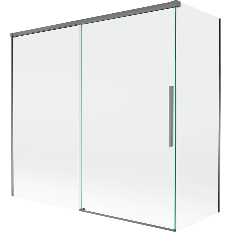 Mexen Rox 2-wing sliding bath screen 170 + 70 x 150 cm, transparent, gun metal - 8C9-170-070-95-00