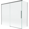 Mexen Rox 2-panel sliding bathtub screen 170 + 70 x 150 cm, transparent, gun metal - 8C9-170-070-95-00