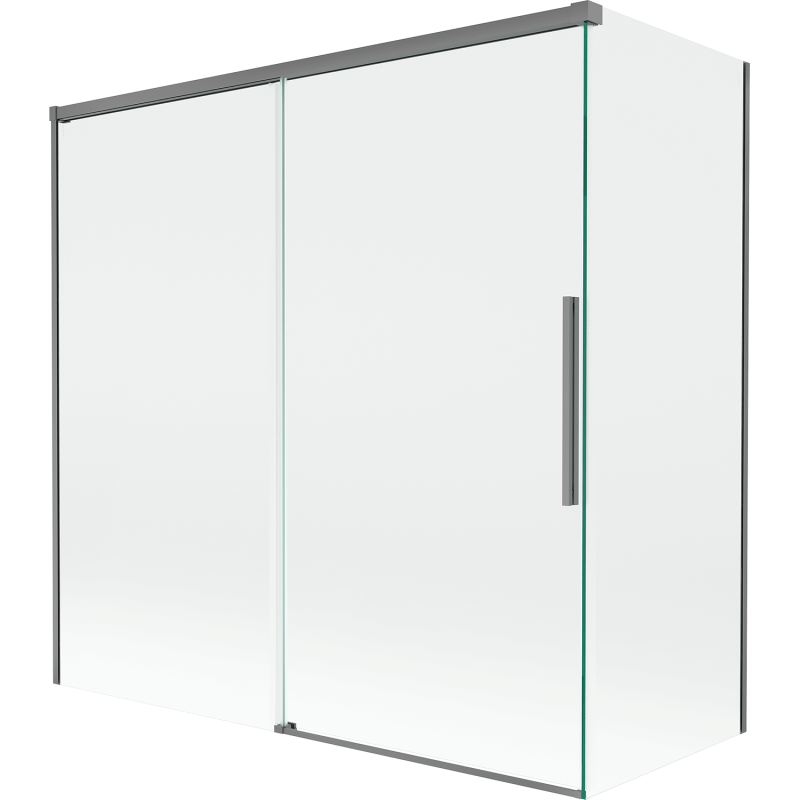 Mexen Rox two-wing sliding shower screen 160 + 80 x 150 cm, transparent, gun metal - 8C9-160-080-95-00