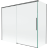 Mexen Rox 2-Panel Sliding Shower Screen 180 + 80 x 150 cm, Transparent, Gun Metal - 8C9-180-080-95-00