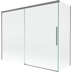 Mexen Rox 2-panel sliding shower screen 190 + 80 x 150 cm, transparent, gun metal - 8C9-190-080-95-00
