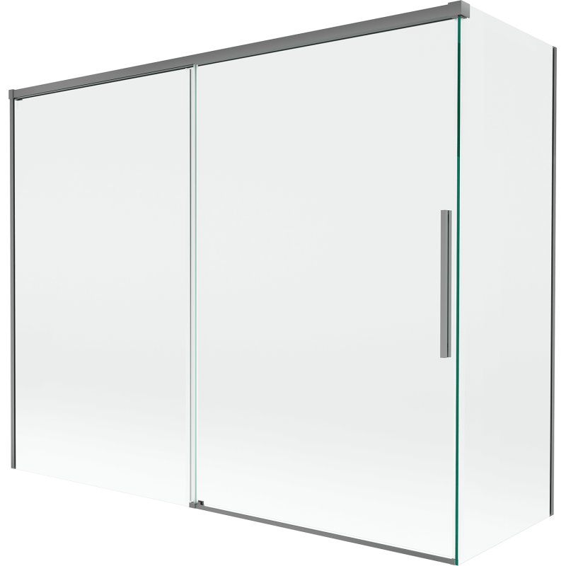 Mexen Rox 2-panel sliding shower screen 190 + 80 x 150 cm, transparent, gun metal - 8C9-190-080-95-00