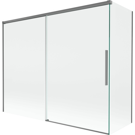 Mexen Rox 2-panel sliding shower screen 190 + 80 x 150 cm, transparent, gun metal - 8C9-190-080-95-00