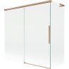 Mexen Rox L 2-wing Sliding Bath Screen 160 + 80 x 150 cm, Transparent, Brushed Copper - 8C9L-160-080-65-00