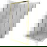 Mexen Apia extendable shower cubicle 100 x 100 cm, Transparent, Gold - 840-100-100-50-00