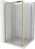 Mexen Apia sliding shower cabin 100 x 100 cm, transparent, gold - 840-100-100-50-00