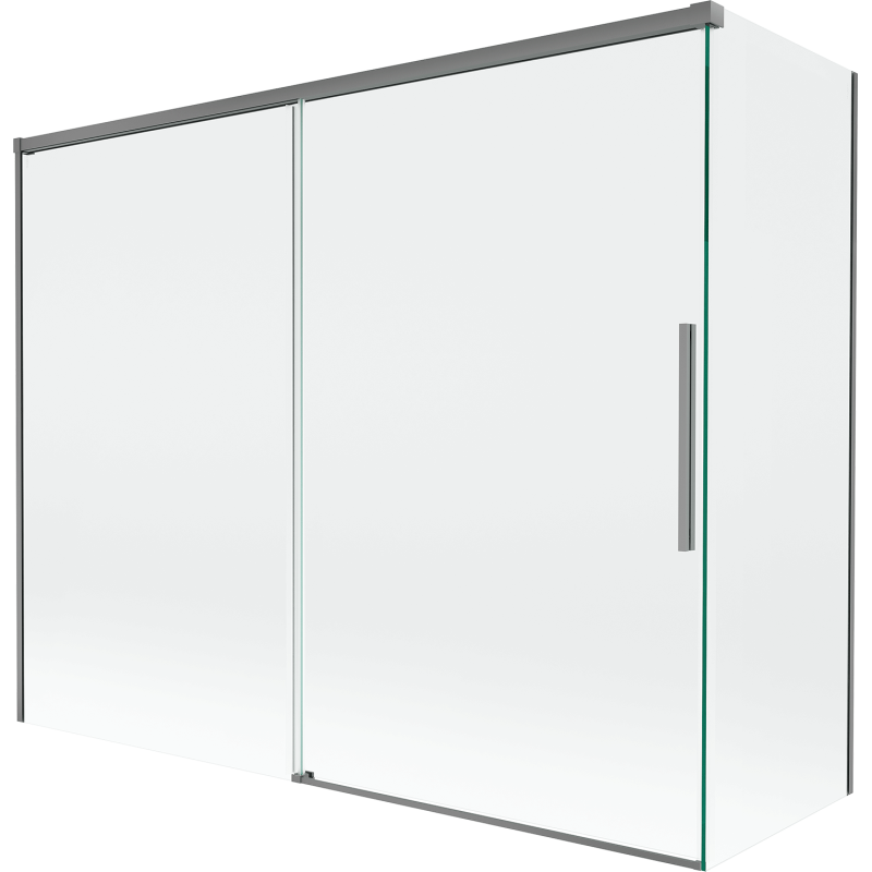 Mexen Rox bath screen 2-panel sliding 190 + 90 x 150 cm, transparent, gun metal - 8C9-190-090-95-00