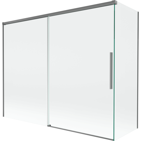 Mexen Rox bath screen 2-panel sliding 190 + 90 x 150 cm, transparent, gun metal - 8C9-190-090-95-00
