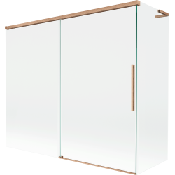 Mexen Rox L 2-panel sliding bathtub screen 180 + 90 x 150 cm, transparent, brushed copper - 8C9L-180-090-65-00