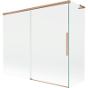 Mexen Rox L shower screen, 2-door sliding, 180 + 90 x 150 cm, transparent, brushed copper - 8C9L-180-090-65-00