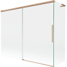Mexen Rox L Bath Screen 2-Panel Sliding 190 + 90 x 150 cm, Transparent, Brushed Copper - 8C9L-190-090-65-00