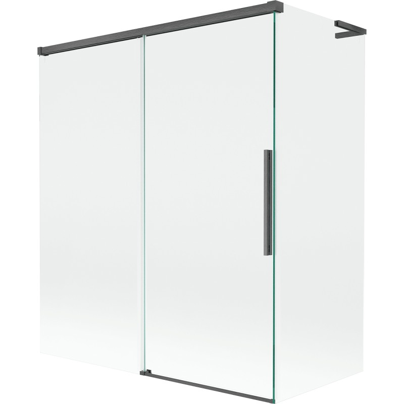 Mexen Rox L 2-panel sliding bathtub screen 140 + 70 x 150 cm, transparent, gun gray brushed - 8C9L-140-070-66-00