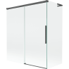 Mexen Rox L Shower Screen 2-Wing Sliding 140 + 70 x 150 cm, Transparent, Gun Gray Brushed - 8C9L-140-070-66-00