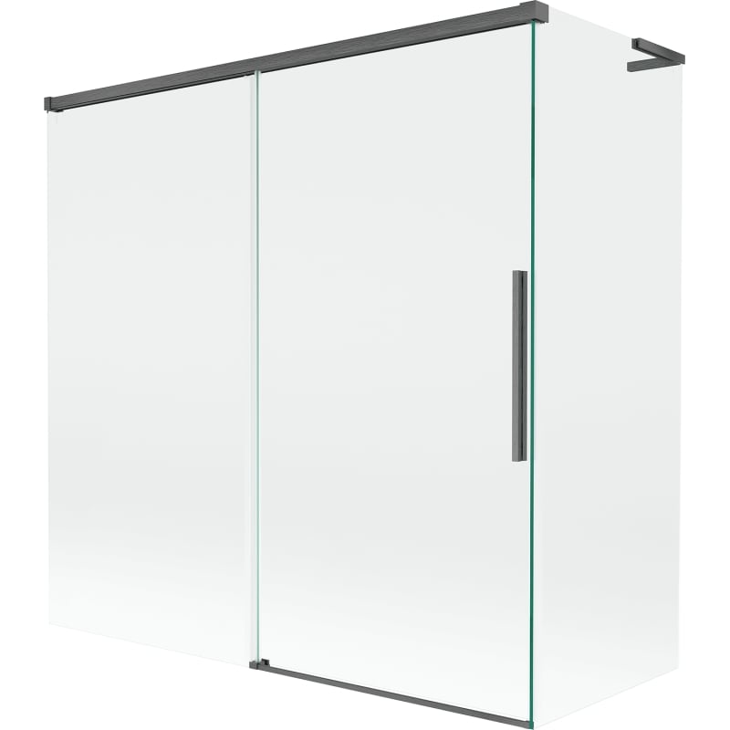 Mexen Rox L 2-panel sliding bathtub screen 160 + 70 x 150 cm, transparent, gun gray brushed - 8C9L-160-070-66-00