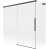 Mexen Rox L 2-panel sliding bathtub screen 160 + 70 x 150 cm, transparent, gun gray brushed - 8C9L-160-070-66-00
