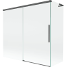 Mexen Rox L 2-panel sliding bathtub screen 170 + 75 x 150 cm, transparent, brushed gun gray - 8C9L-170-075-66-00