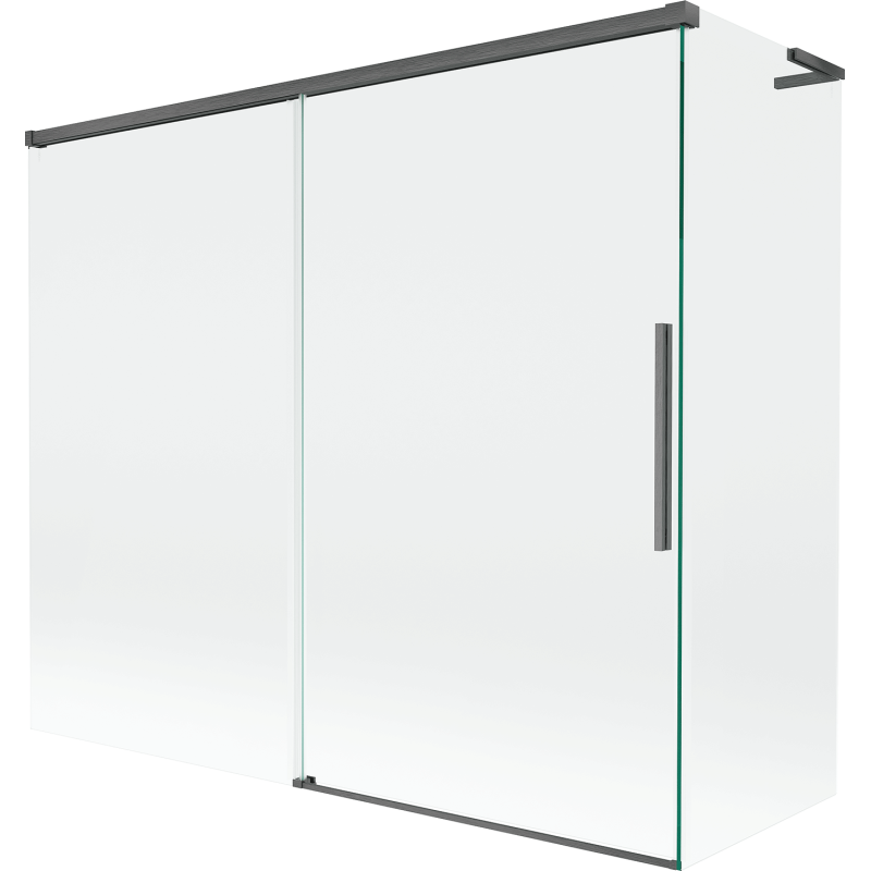 Mexen Rox L bathtub screen 2-panel sliding 180 + 80 x 150 cm, transparent, gun gray brushed - 8C9L-180-080-66-00