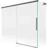 Mexen Rox L 2-panel sliding bathtub screen 180 + 80 x 150 cm, transparent, gun gray brushed - 8C9L-180-080-66-00