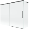 Mexen Rox L Bathtub Screen 2-Wing Sliding 190 + 80 x 150 cm, Transparent, Brushed Gun Gray - 8C9L-190-080-66-00