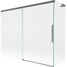 Mexen Rox L 2-Panel Sliding Bath Screen 190 + 90 x 150 cm, Transparent, Brushed Gun Gray - 8C9L-190-090-66-00