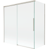 Mexen Rox 2-wing sliding shower screen 150 + 70 x 150 cm, transparent, brushed nickel - 8C9-150-070-97-00