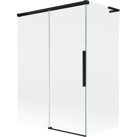Mexen Rox L 2-wing sliding bathtub screen 120 + 70 x 150 cm, transparent, black - 8C9L-120-070-70-00