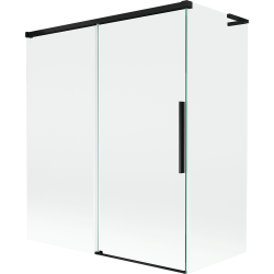 Mexen Rox L 2-panel sliding bath screen 140 + 70 x 150 cm, transparent, black - 8C9L-140-070-70-00