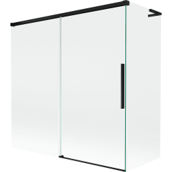 Mexen Rox L 2-wing sliding bath screen 160 + 70 x 150 cm, transparent, black - 8C9L-160-070-70-00