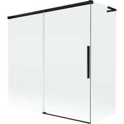 Mexen Rox L 2-panel sliding bath screen 160 + 75 x 150 cm, transparent, black - 8C9L-160-075-70-00