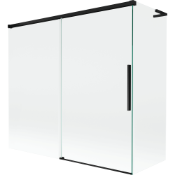 Mexen Rox L 2-wing sliding bathtub screen 170 + 80 x 150 cm, transparent, black - 8C9L-170-080-70-00